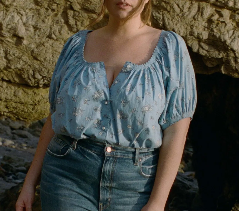 HMD -- TENNESSEE TOP -- SKY BOUTON DE ROSE sold by Doen