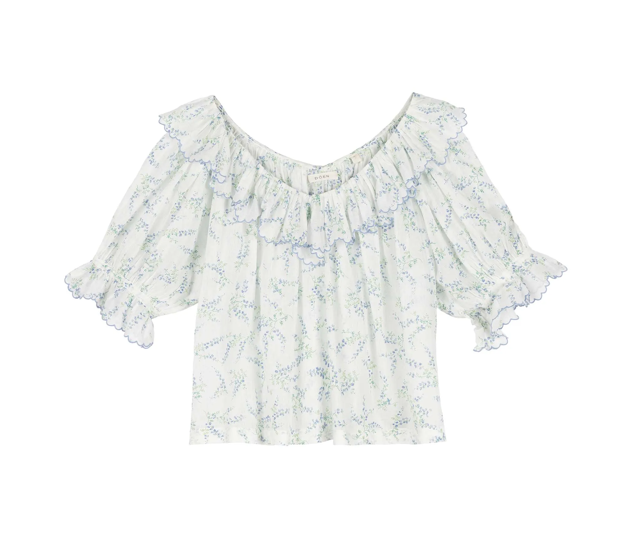 SAMARA TOP -- BLANC BLUEBELL BALLAD sold by Doen product image thumbnail 5