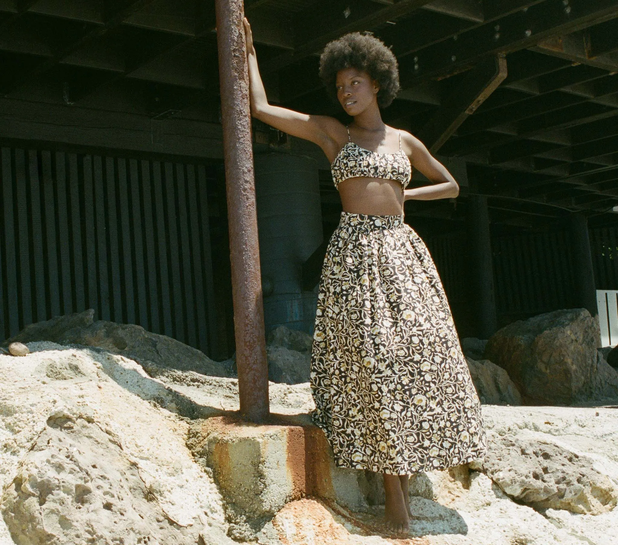 HMD -- AMALFI SKIRT -- NOIR COLUMBIA STREET FLORAL sold by Doen product image thumbnail 2