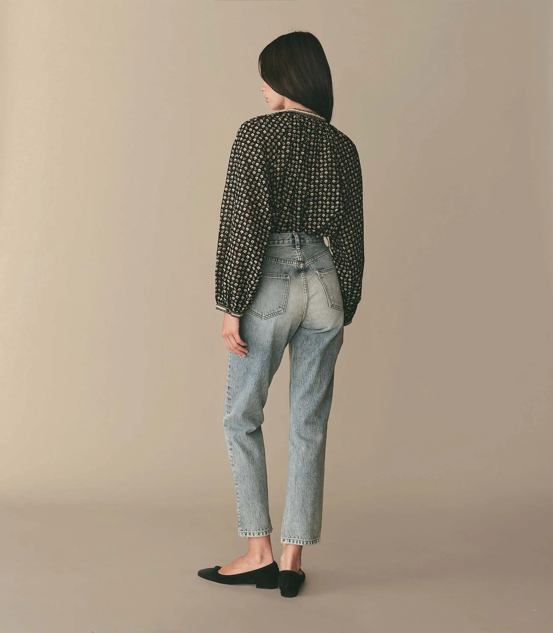 AMINA TOP -- NOIR COUNTRYSIDE PAISLEY sold by Doen product image thumbnail 3