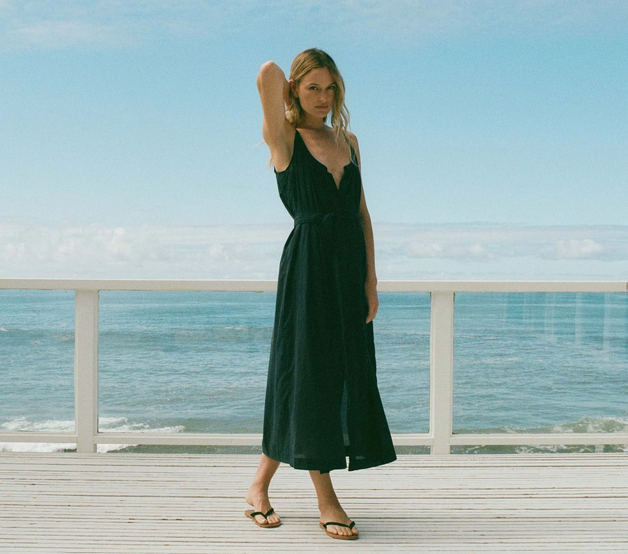 NEVITA DRESS -- NAVY sold by Doen product image thumbnail 3