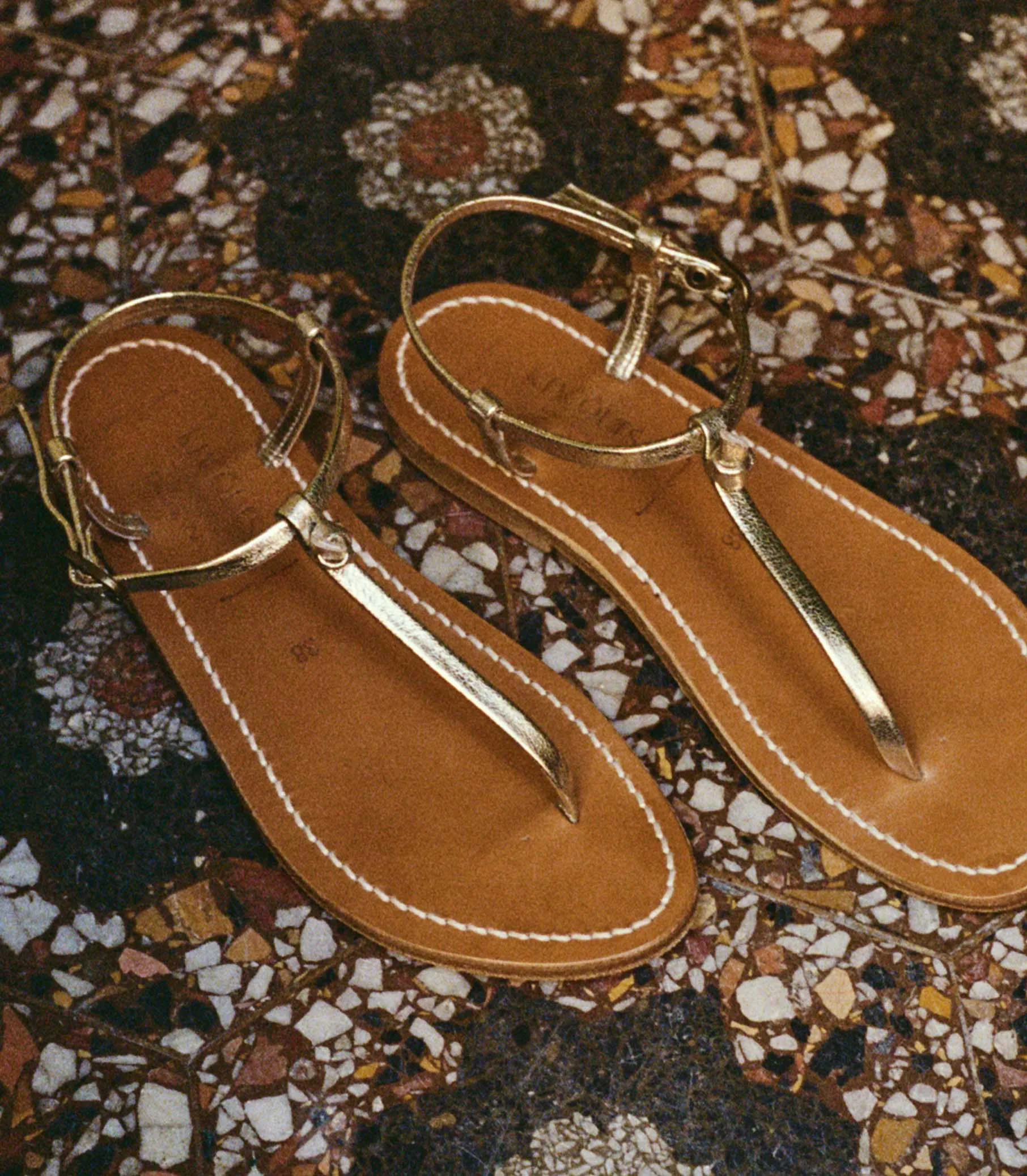 DÔEN & K.JACQUES CÔTE SANDAL -- METALLIC CHAMPAGNE sold by Doen product image thumbnail 4
