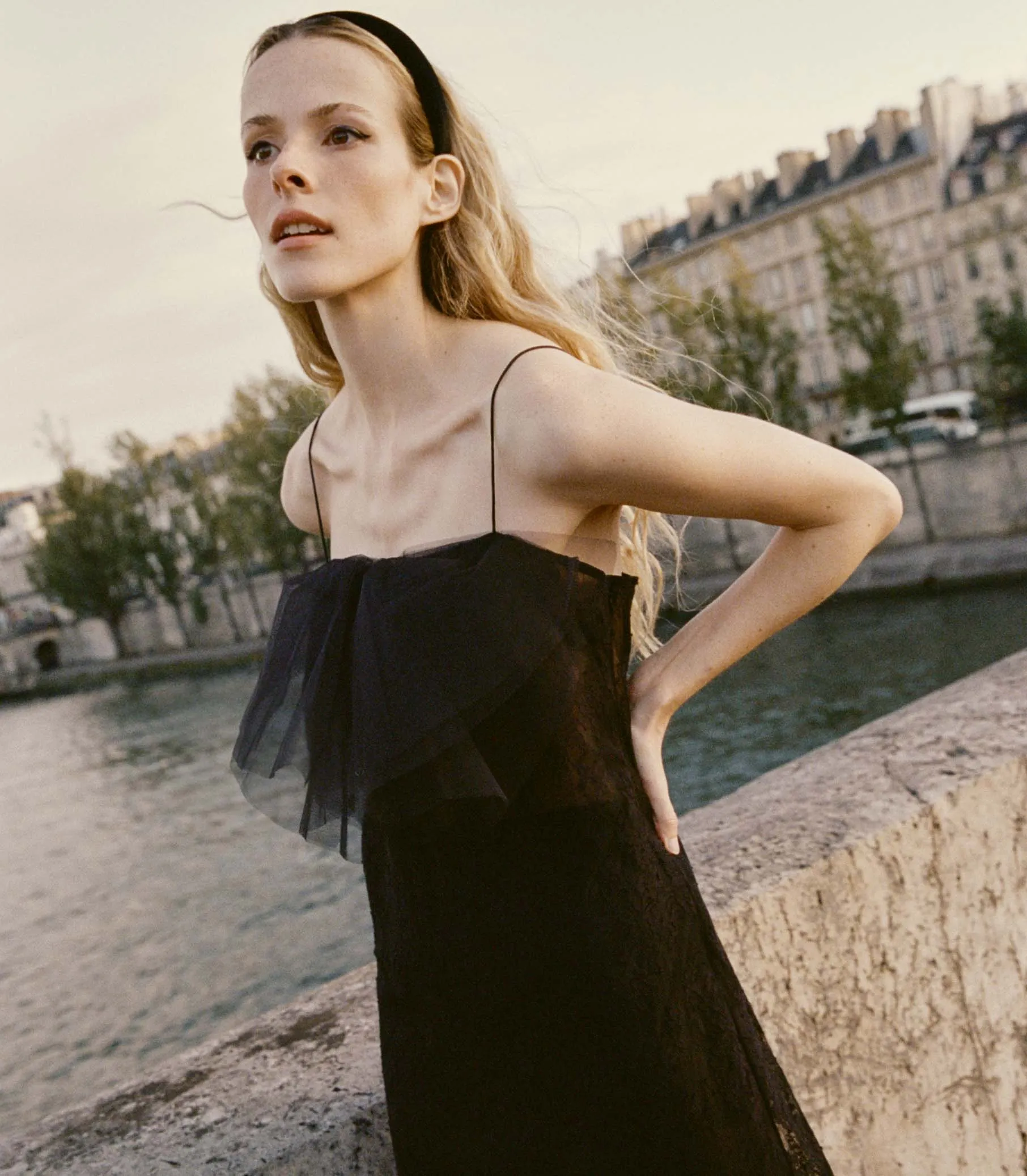 AURINA DRESS -- BLACK sold by Doen