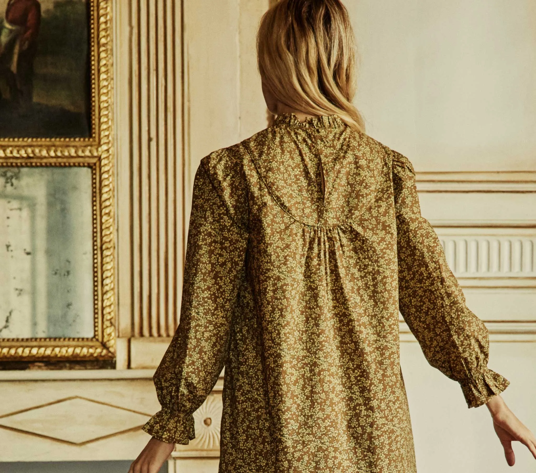 HMD -- MARABELLA DRESS -- GOLD WINTER MEADOW sold by Doen product image thumbnail 5