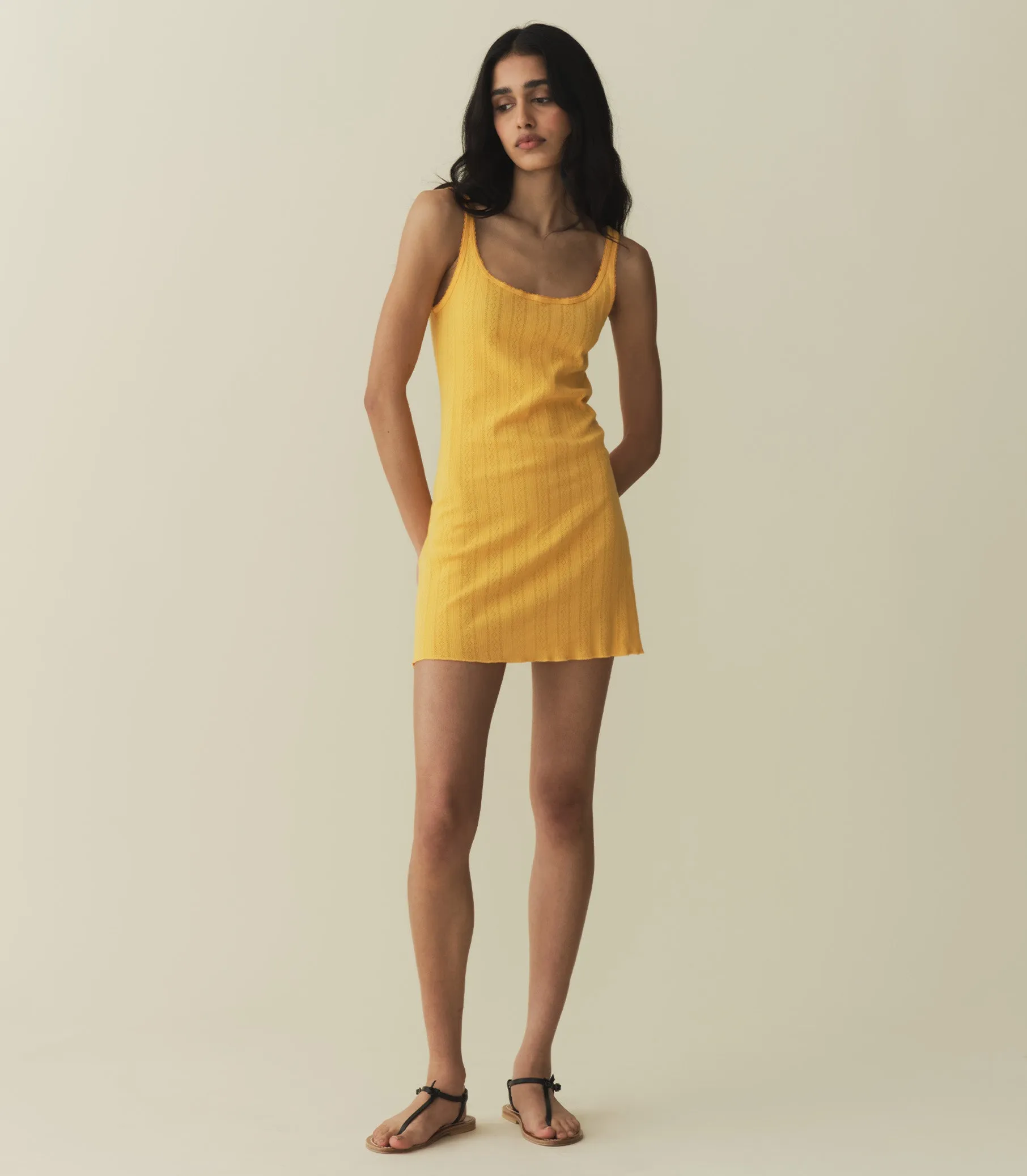 CYNTHIA DRESS -- JONQUILLE APOLLINE POINTELLE sold by Doen