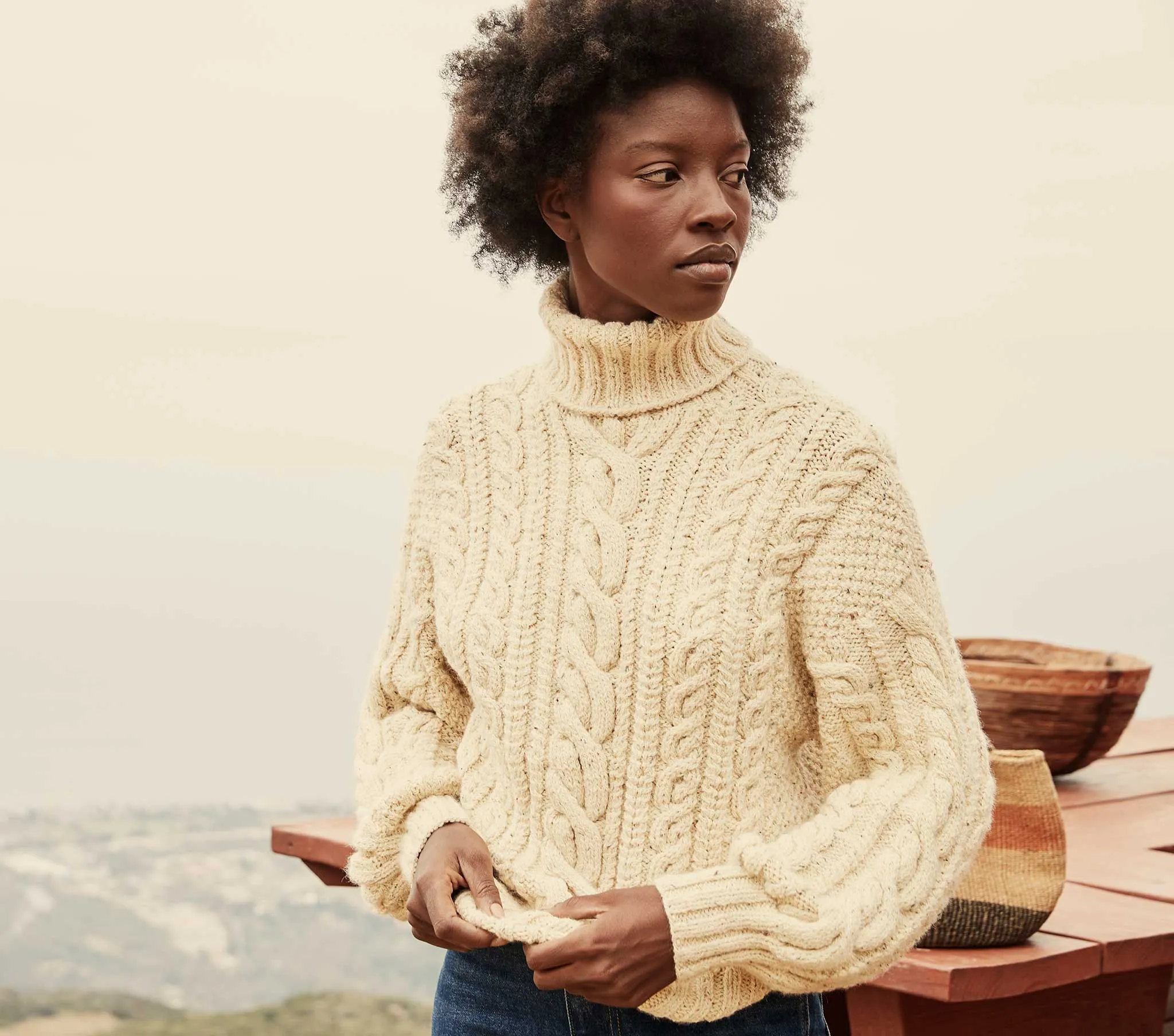HMD -- SEQUOIA SWEATER -- CREAM sold by Doen product image thumbnail 3