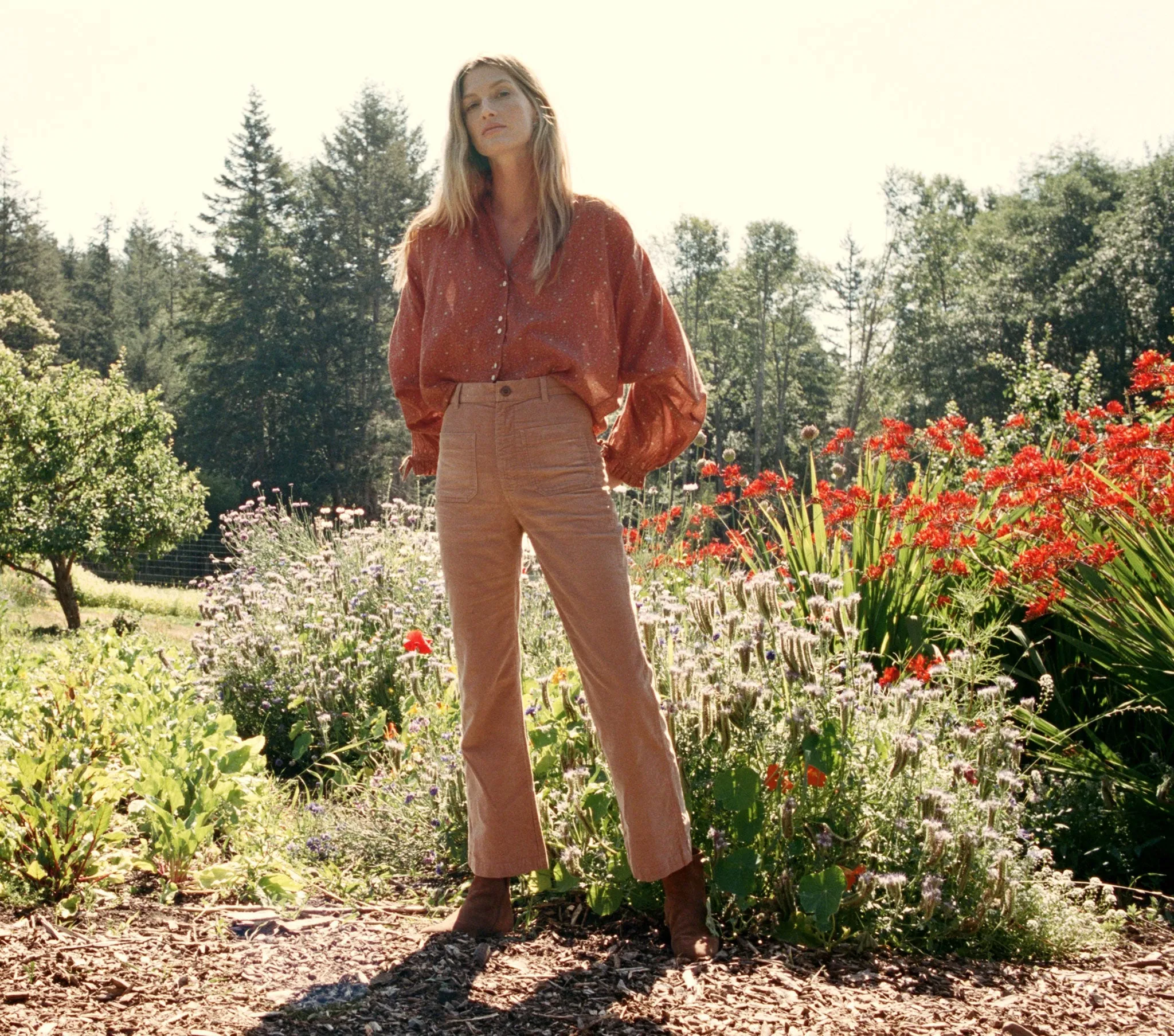 HMD -- ROSE TOP -- TAMARILLO PRAIRIE PAISLEY sold by Doen product image thumbnail 3