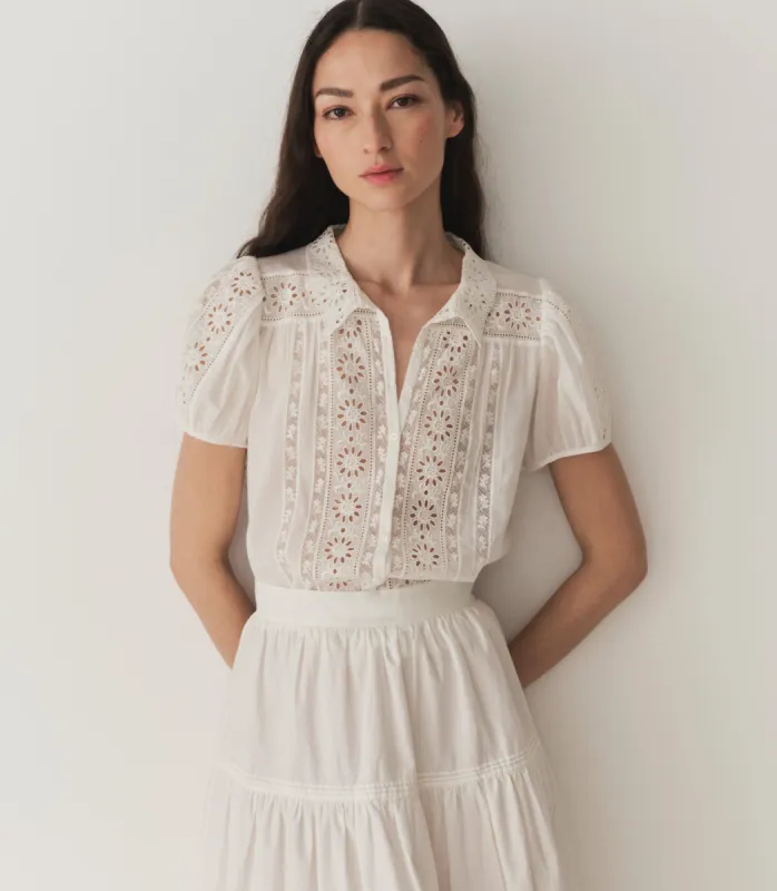 LEIGH TOP -- SALT sold by Doen