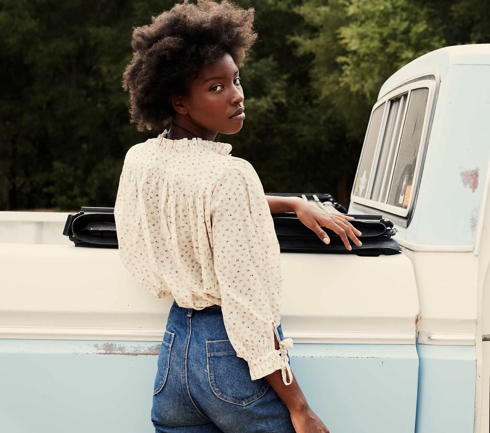 HMD -- ROSE TOP -- CREAM PARC MONCEAU sold by Doen product image thumbnail 3