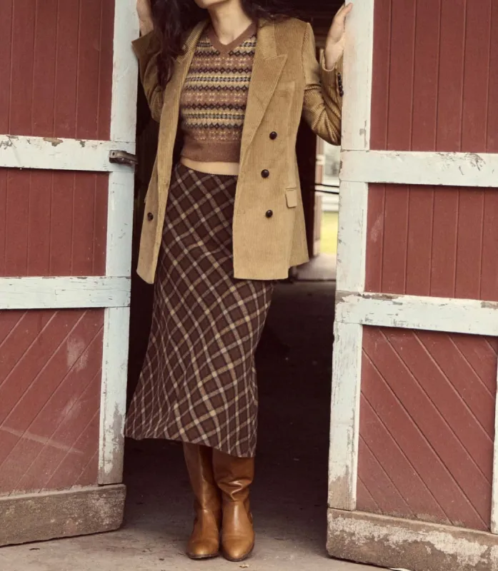 HMD -- ELOWEN SKIRT -- CORNWALL PLAID sold by Doen