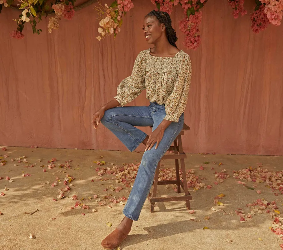 HMD -- AGOTHA TOP -- CREAM POPPY BELL FLORAL sold by Doen