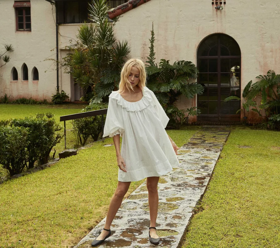 HMD -- WYNNE DRESS -- POWDER made by Doen
