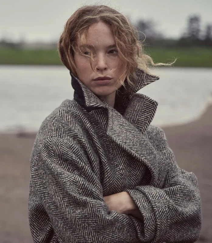 HMD -- DAVIS COAT -- HERRINGBONE sold by Doen
