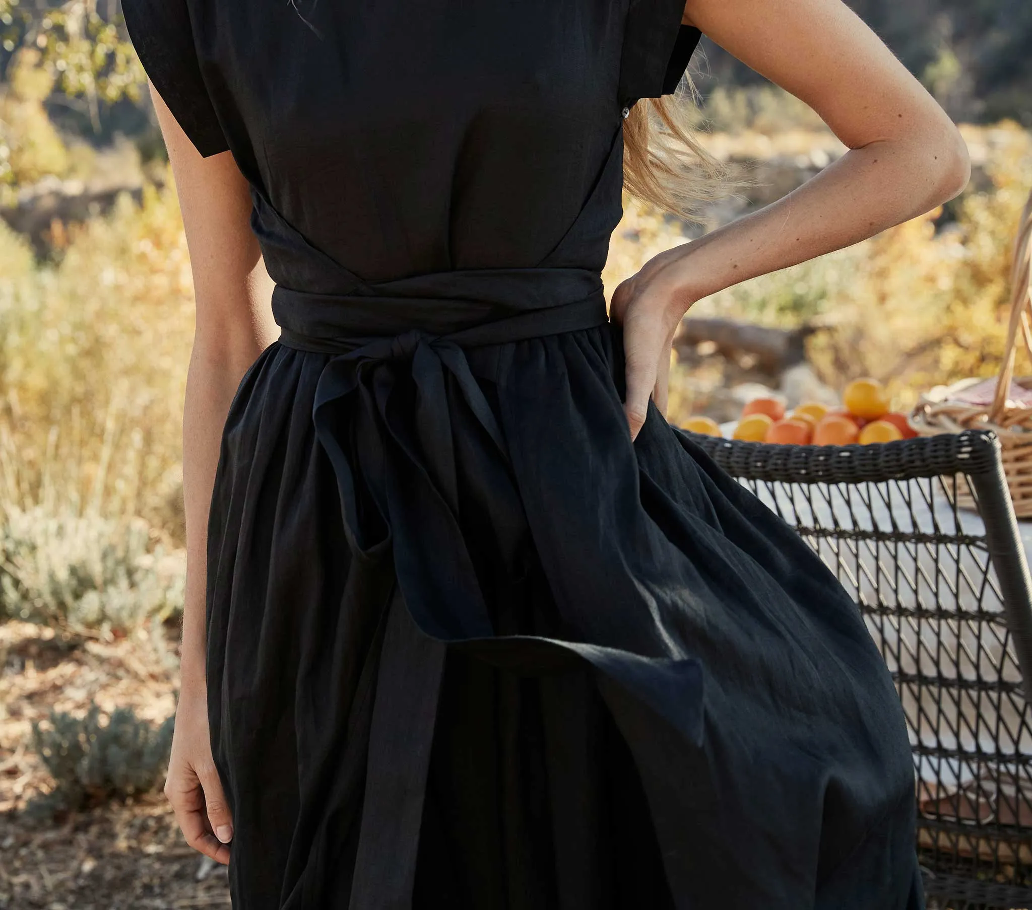 HMD -- PACIFICA DRESS -- BLACK sold by Doen product image thumbnail 3