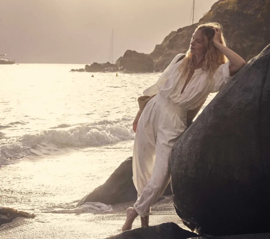 HMD -- LOUVRE PANT -- SALT sold by Doen