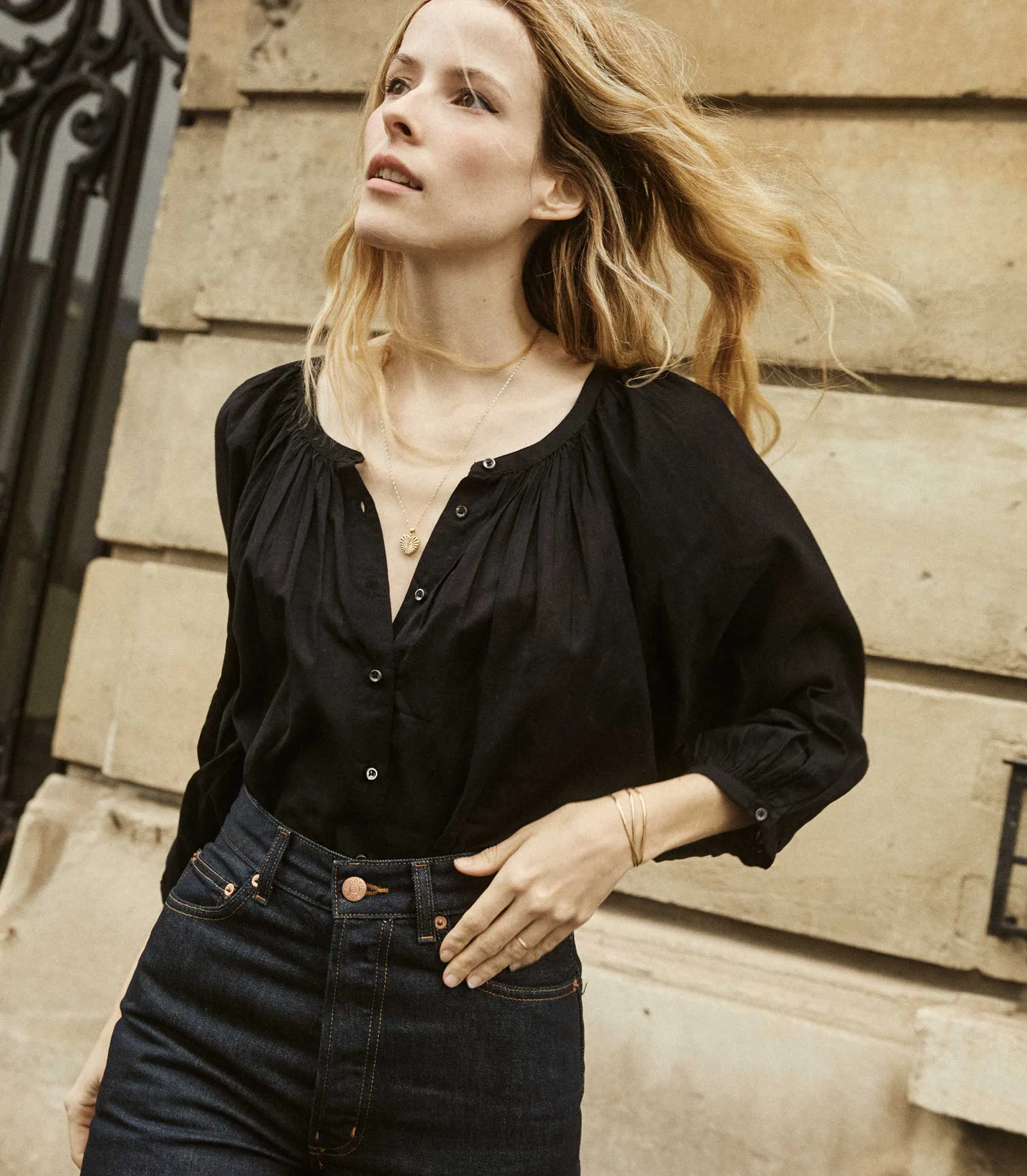 HMD -- JIANA TOP -- BLACK sold by Doen product image thumbnail 2