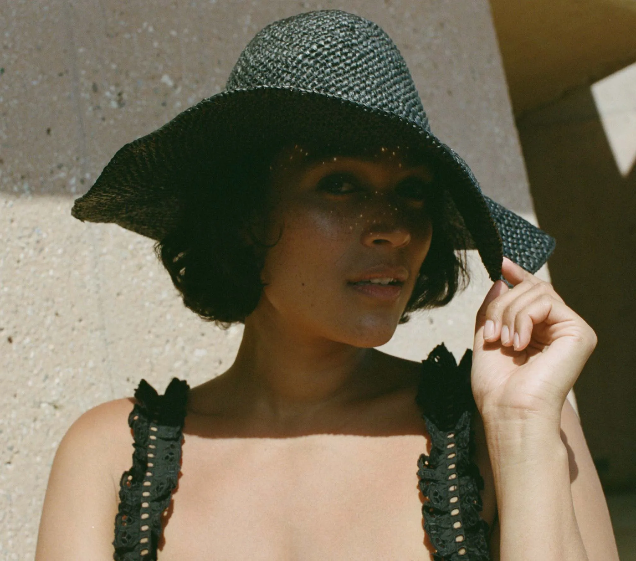 TAFT HAT -- BLACK RAFFIA sold by Doen product image thumbnail 2