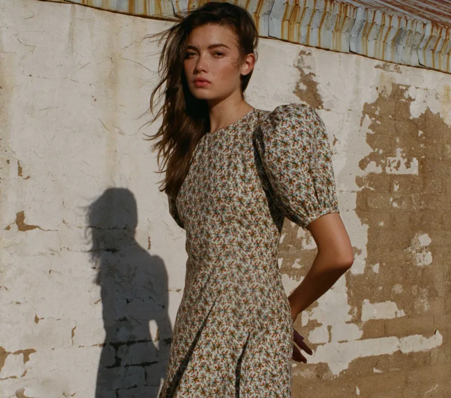 HMD -- BLAIR DRESS -- CRÌöME FLEURS D'AVIGNON sold by Doen