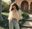 HMD -- THE JANE BLOUSE -- THE AUSTEN PLAID sold by Doen