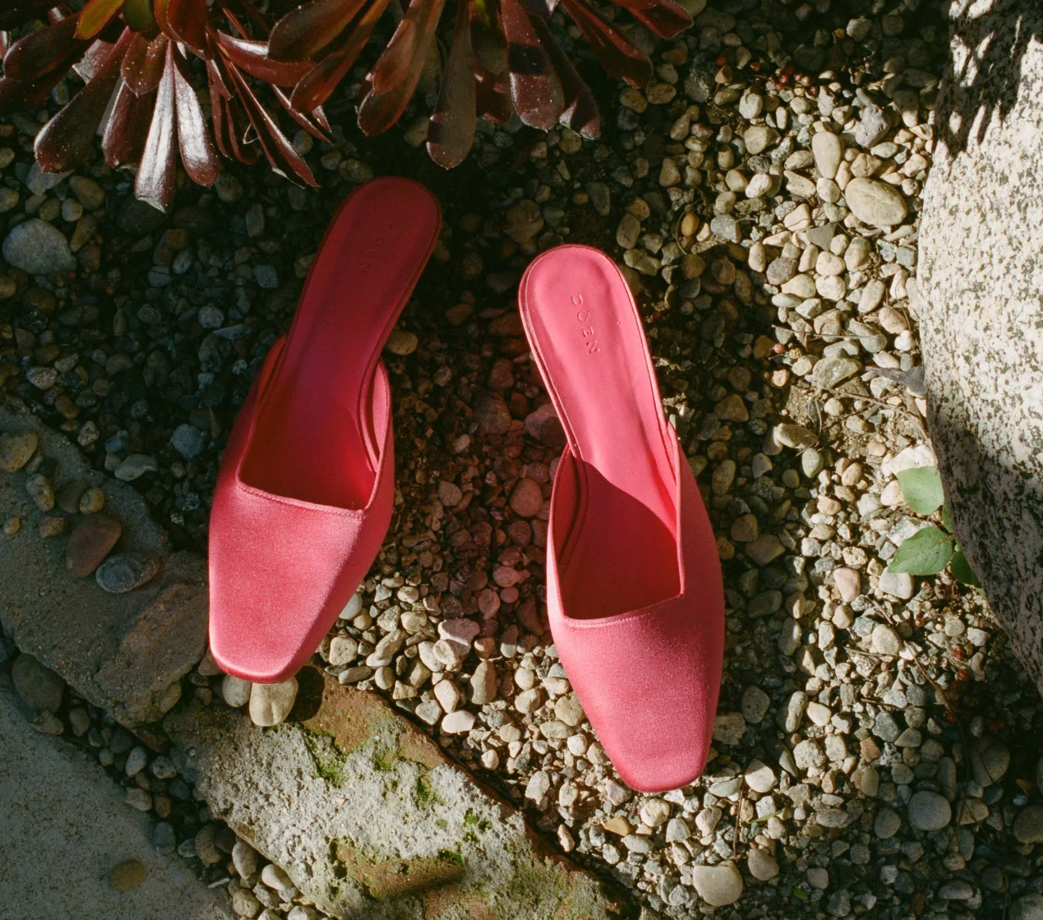 ASHER MULE -- BOUGAINVILLEA SATIN sold by Doen