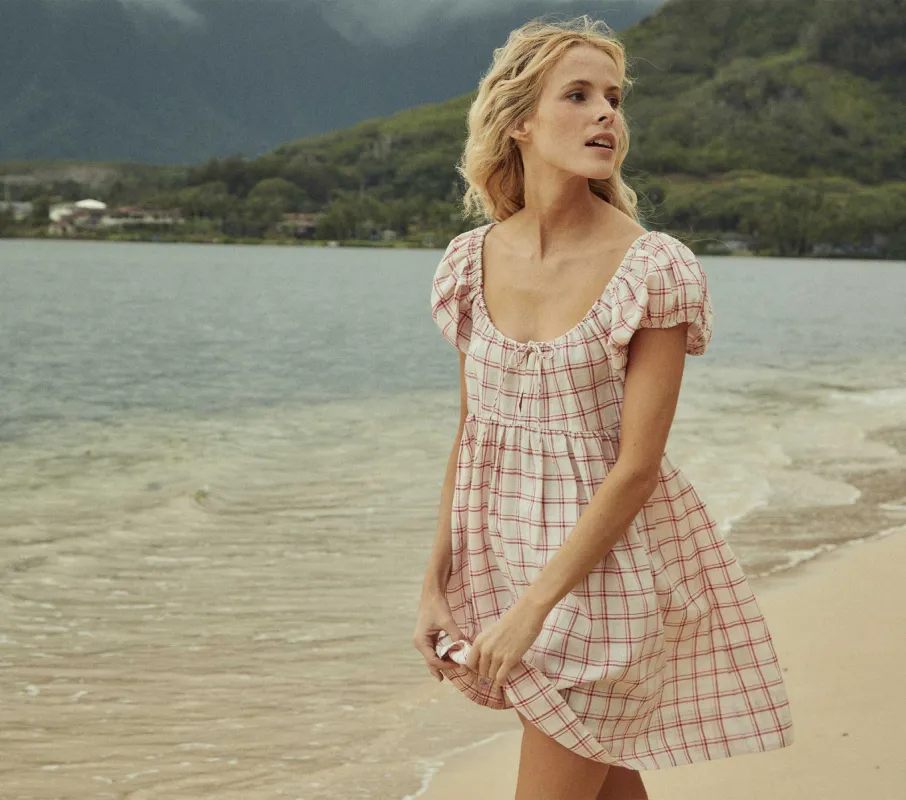 HMD -- SARRIA DRESS -- RED ATTICUS PLAID sold by Doen