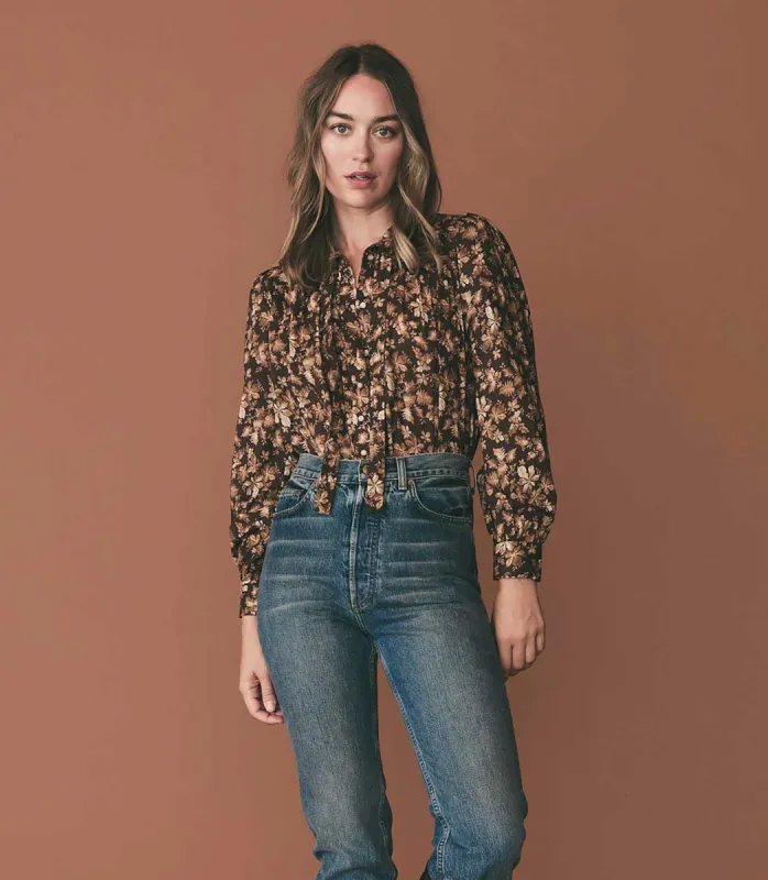 HMD -- NORMA TOP -- FERN GROVE FLORAL sold by Doen