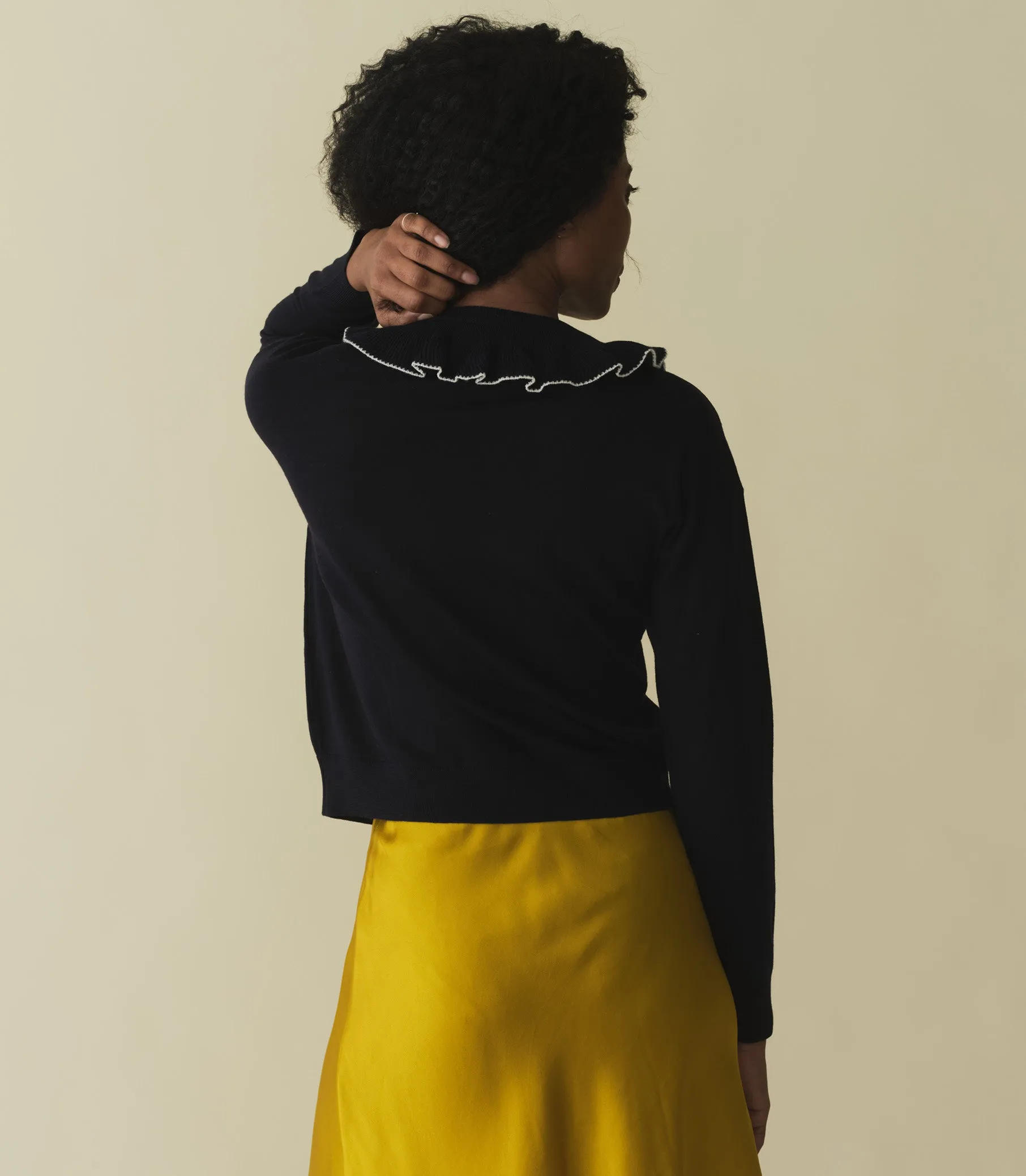 GRAZIA CARDIGAN -- NAVY sold by Doen product image thumbnail 3