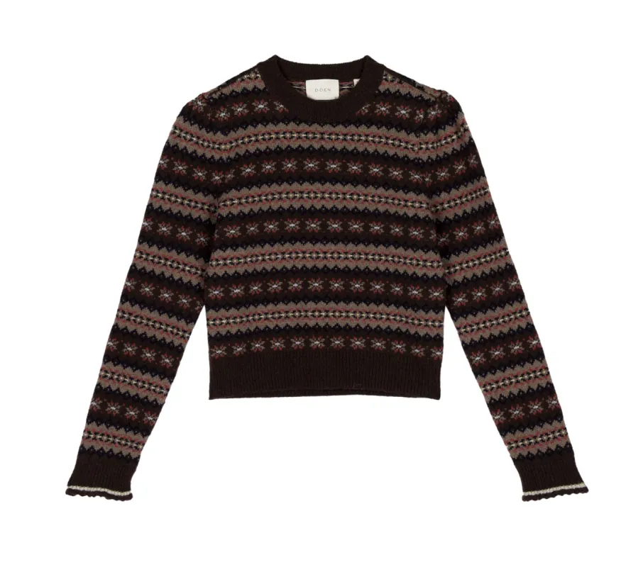 HMD -- BRYNN SWEATER -- BURGUNDY MONTE ROSA sold by Doen