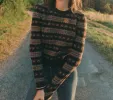 HMD -- BRYNN SWEATER -- BURGUNDY MONTE ROSA sold by Doen