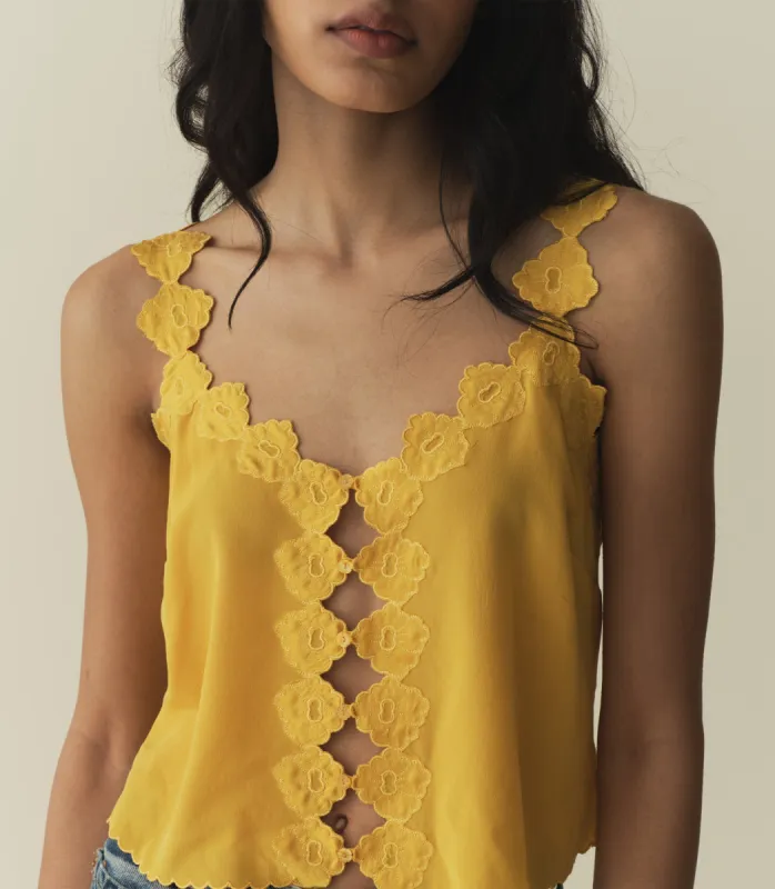 FLORES TOP -- GOLDENROD sold by Doen
