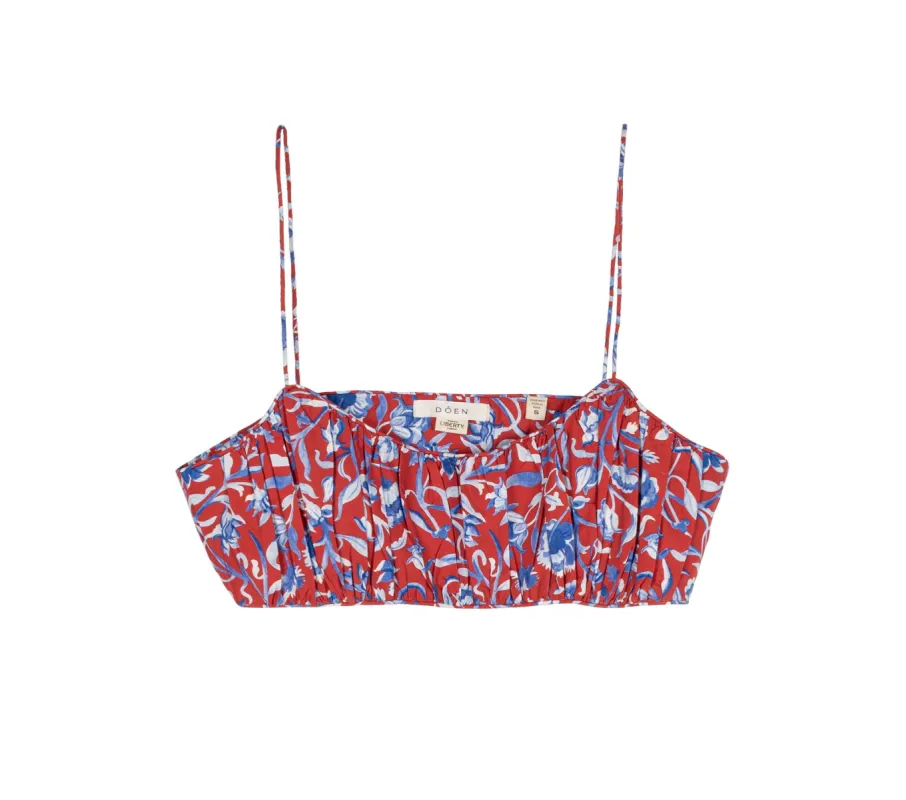 HMD -- AMORA TOP -- CRIMSON COLUMBIA STREET FLORAL sold by Doen