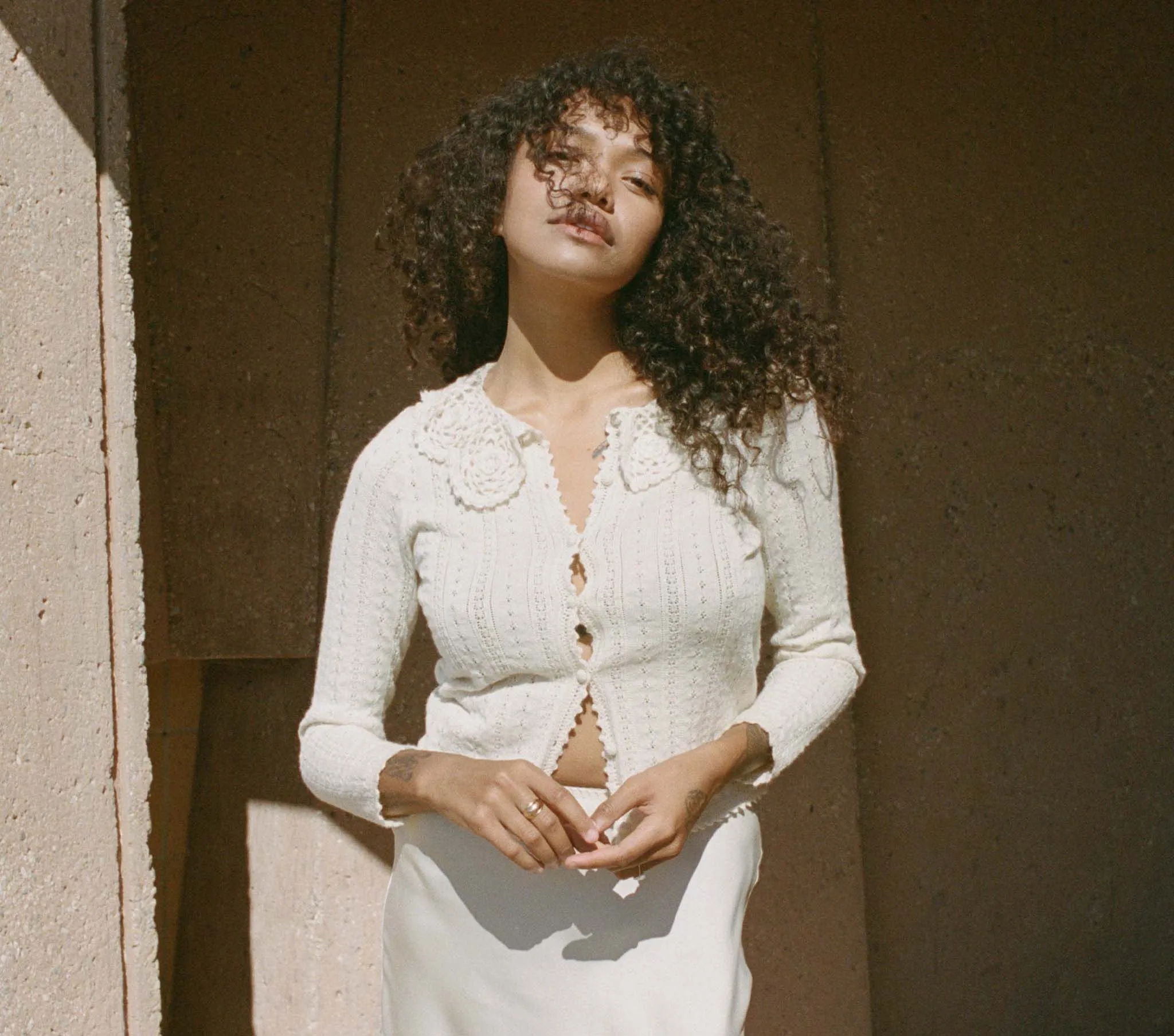 HMD -- MARIANA CARDIGAN -- MOONSTONE sold by Doen product image thumbnail 4