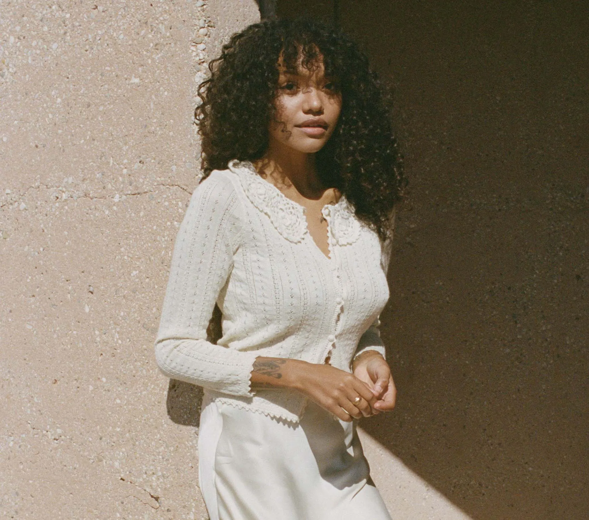 HMD -- MARIANA CARDIGAN -- MOONSTONE sold by Doen product image thumbnail 2