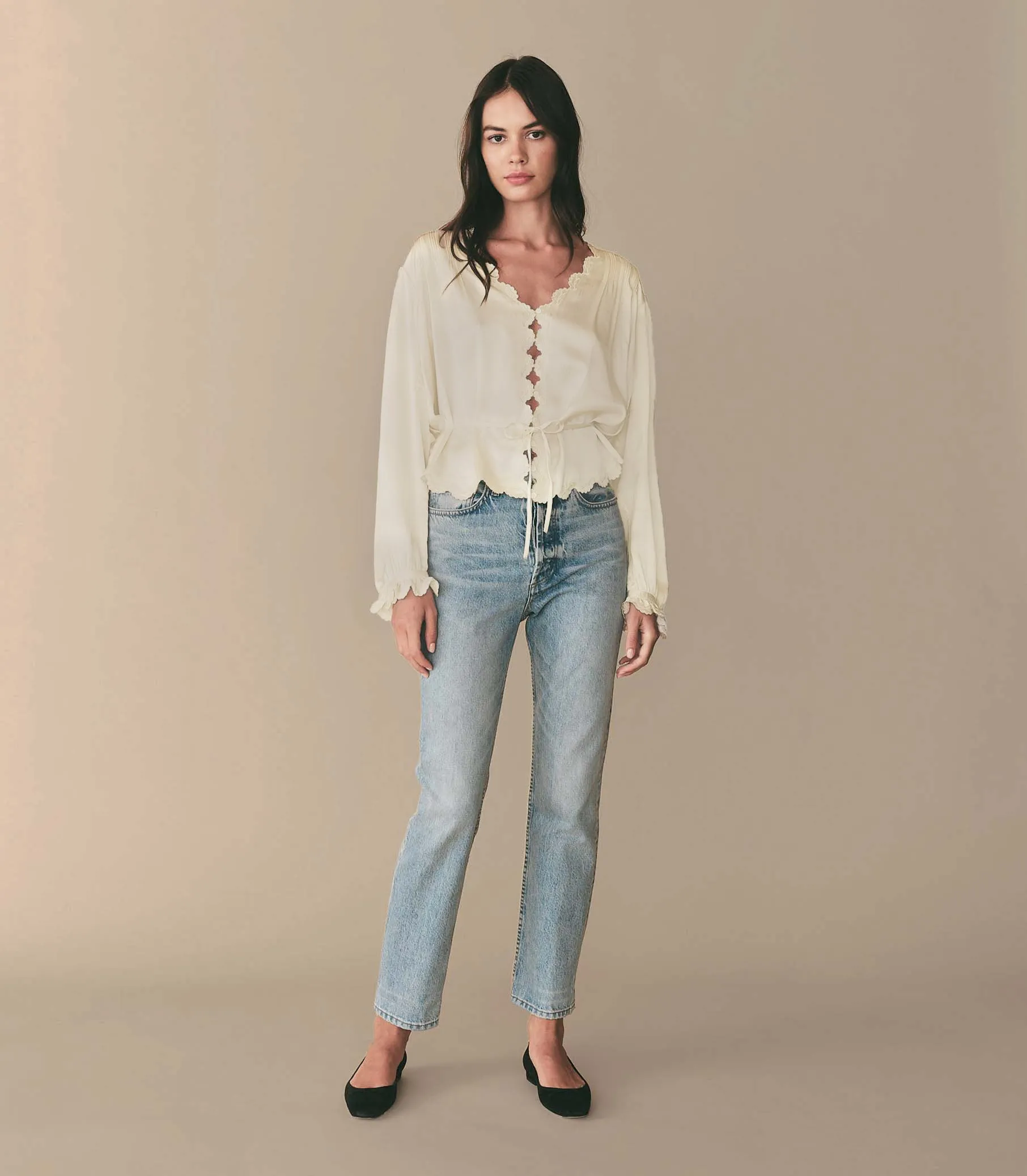 HMD -- ELAYNE TOP -- MOTHER OF PEARL sold by Doen product image thumbnail 2