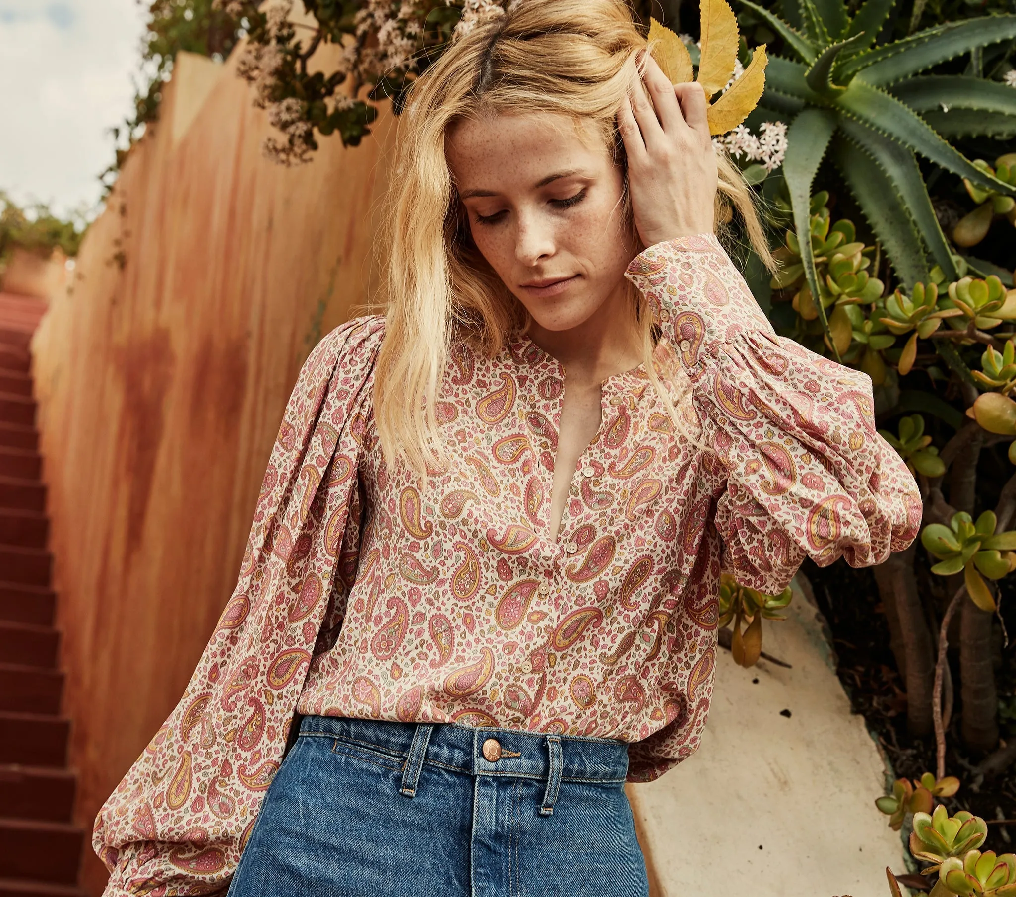 HMD -- SCARLET TOP -- GOLDEN HOUR PAISLEY sold by Doen product image thumbnail 5