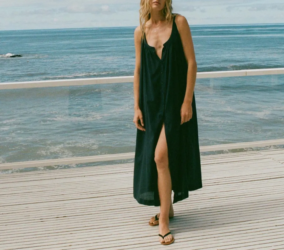 HMD -- NEVITA DRESS -- NAVY sold by Doen