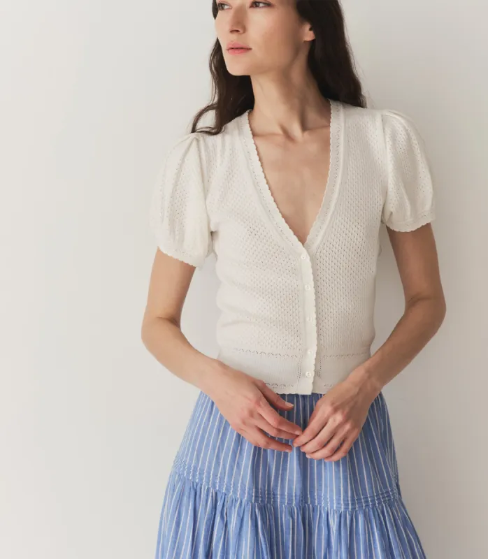 AMBROSE CARDIGAN -- IVORY sold by Doen