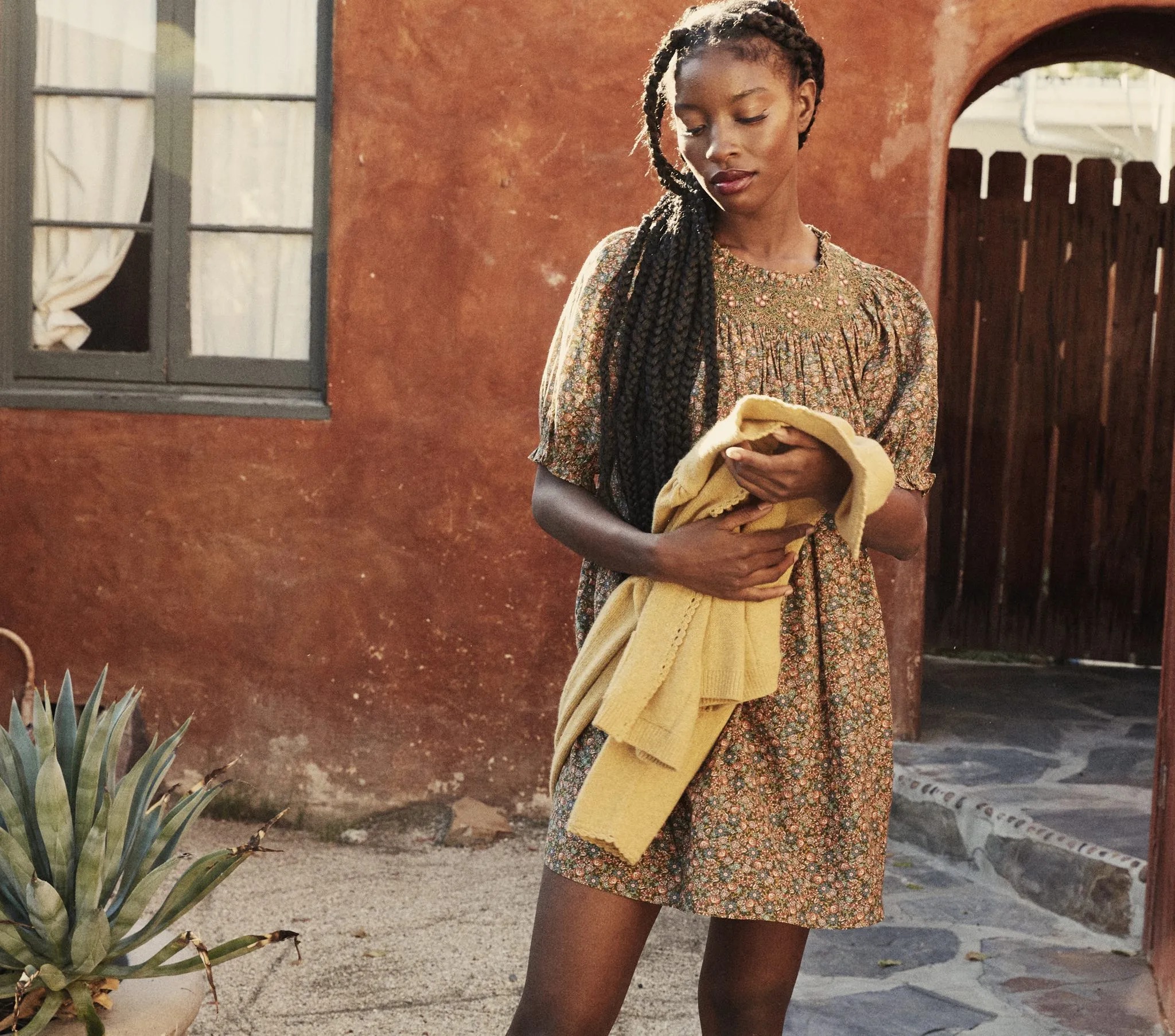 HMD -- ODESSA DRESS -- YELLOW LAUREL CANYON ROSE sold by Doen product image thumbnail 5