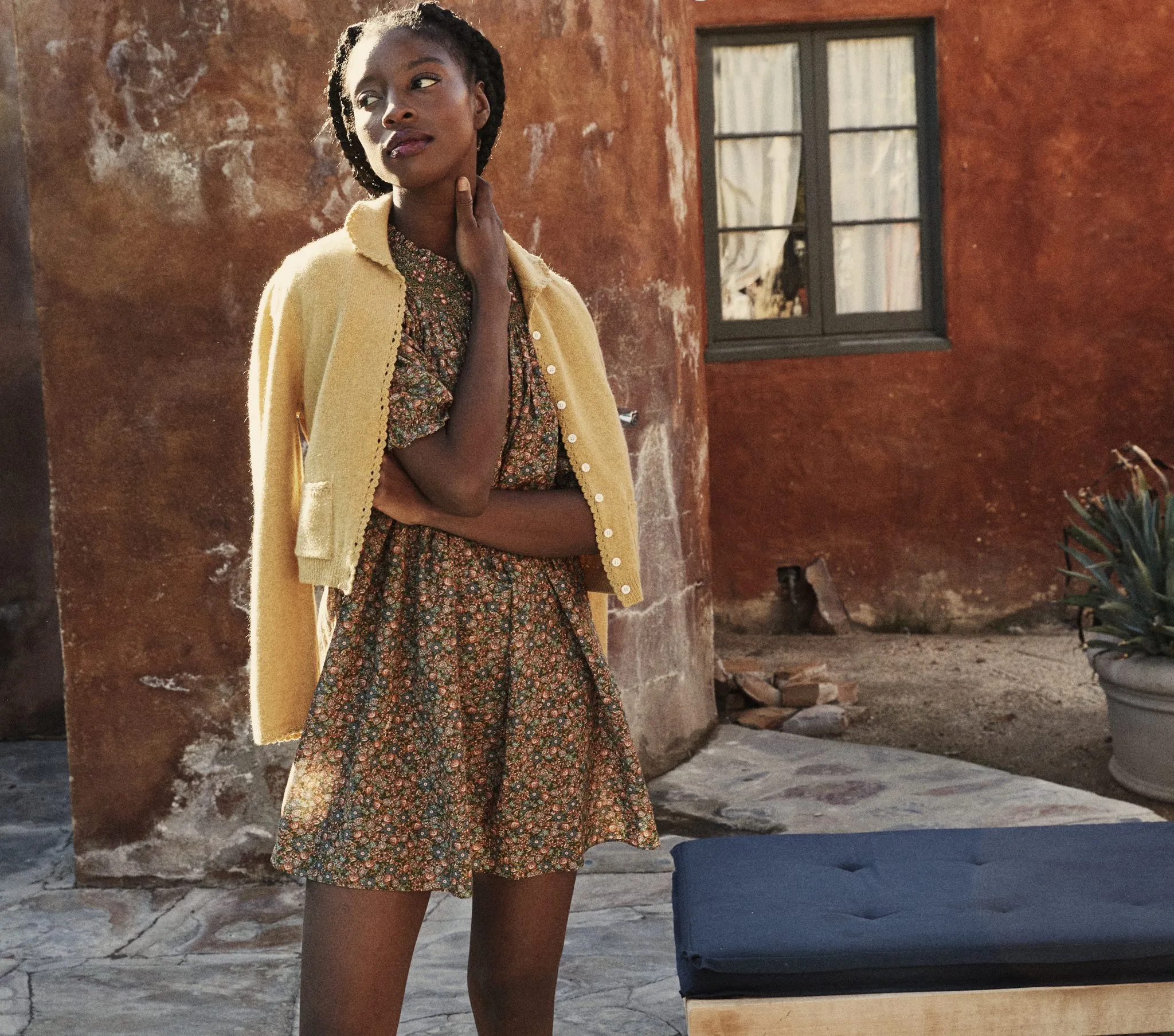 HMD -- ODESSA DRESS -- YELLOW LAUREL CANYON ROSE sold by Doen product image thumbnail 2