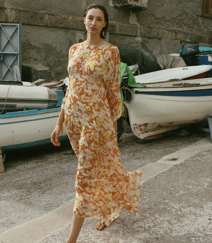 OLIANA DRESS -- SIENNA ANEMONE BLOOM sold by Doen