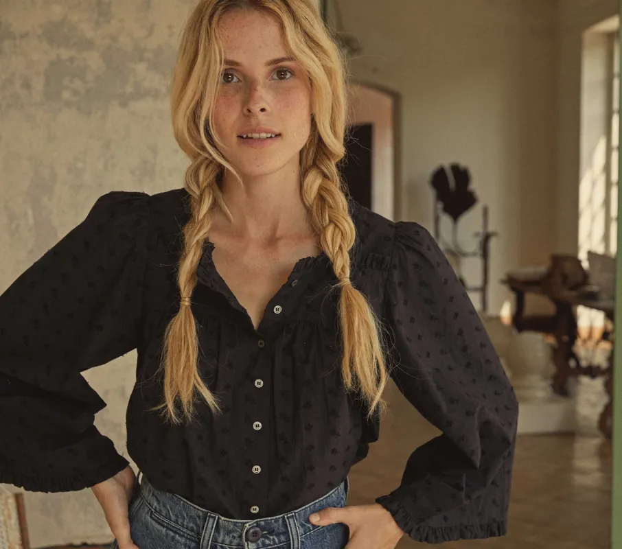 HMD -- LUNARIA TOP -- BLACK sold by Doen