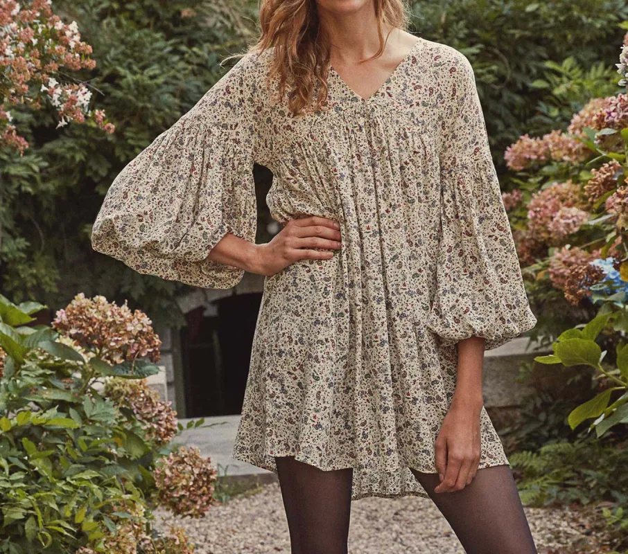 HMD -- PIETRA DRESS -- CREAM SAINT CLAUDE PAISLEY sold by Doen