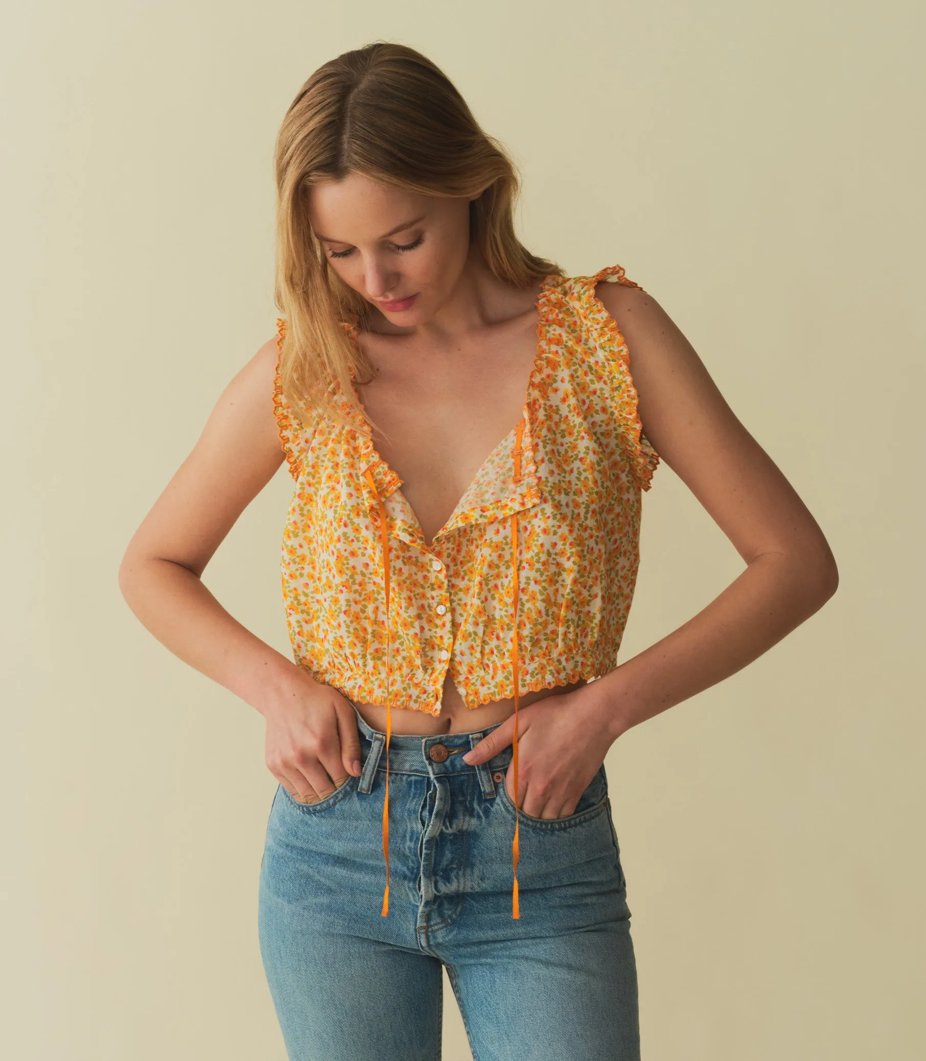 TRAVELER TOP -- CLEMENTINE DAISY FIELDS sold by Doen