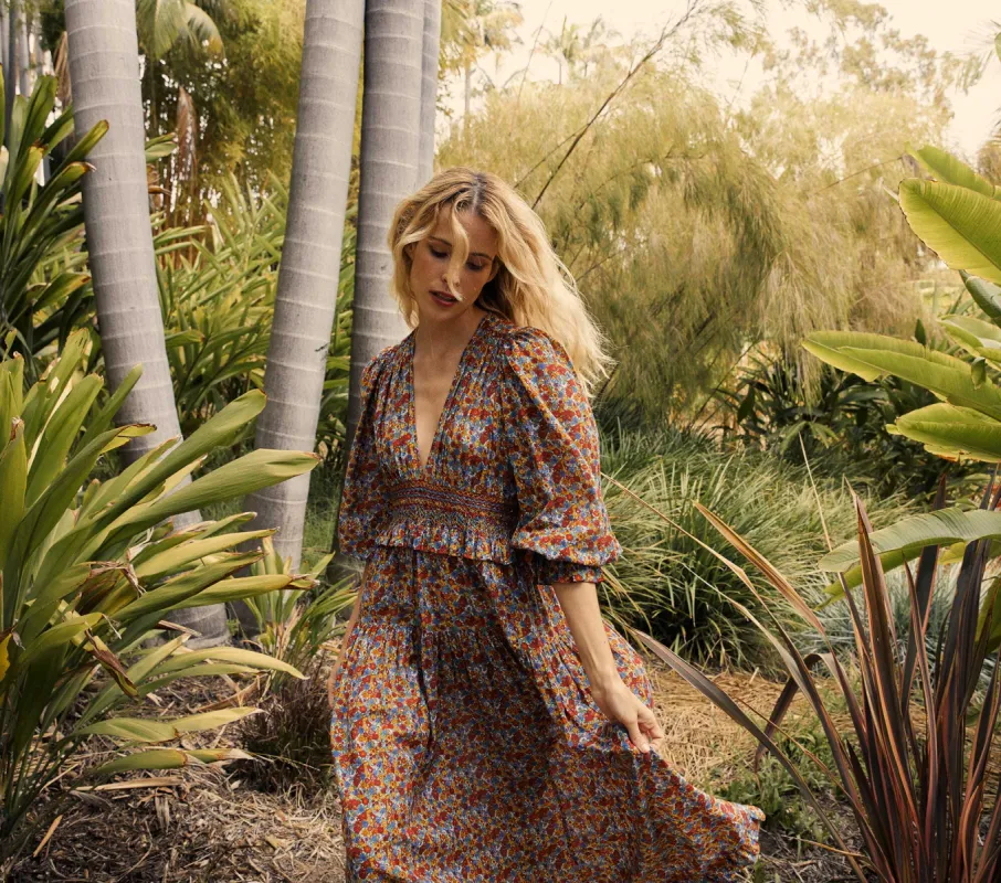 HMD -- CATANIA DRESS -- WILDFLOWER MEADOW sold by Doen