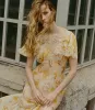 NEVARA DRESS -- CITRON ANEMONE BLOOM sold by Doen