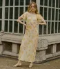 NEVARA DRESS -- CITRON ANEMONE BLOOM sold by Doen