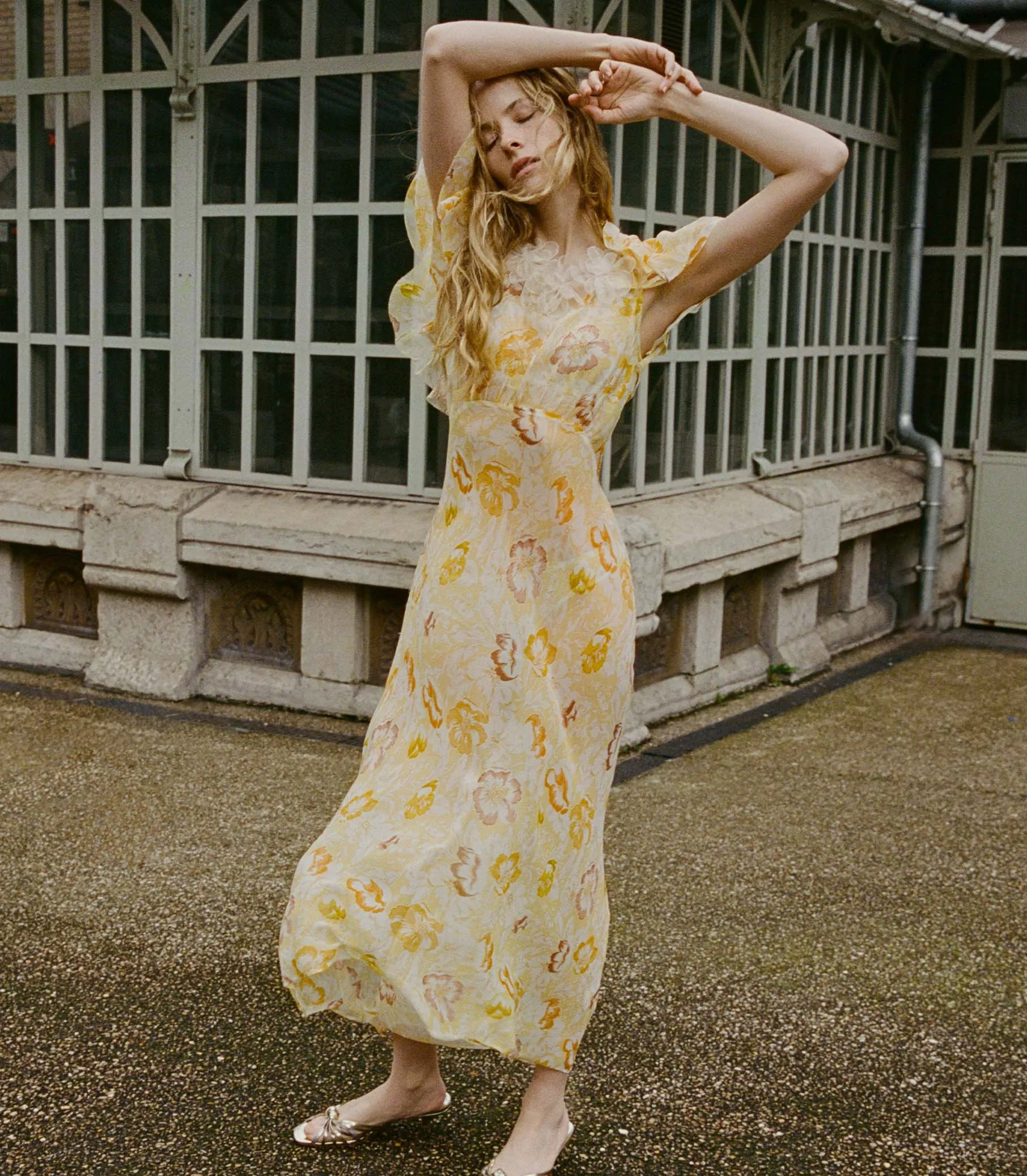 NEVARA DRESS -- CITRON ANEMONE BLOOM sold by Doen product image thumbnail 3