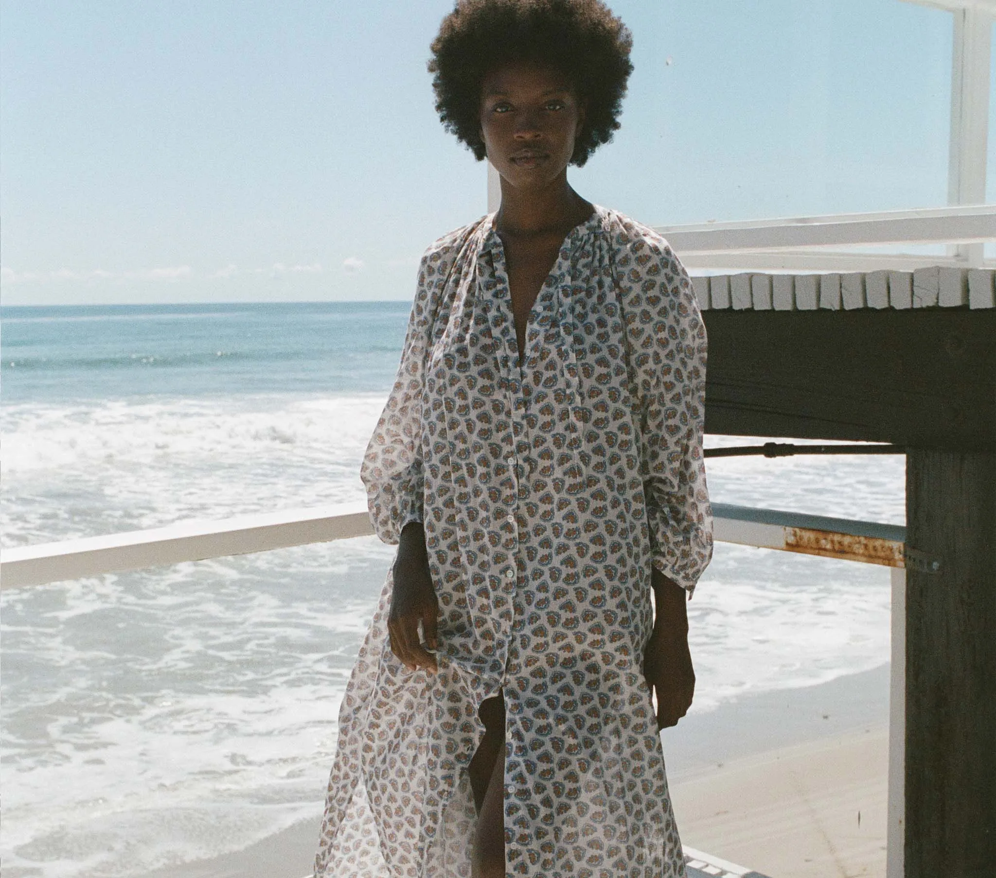 HMD -- JOHANNA DRESS -- SEA SALT BEDFORD PAISLEY sold by Doen