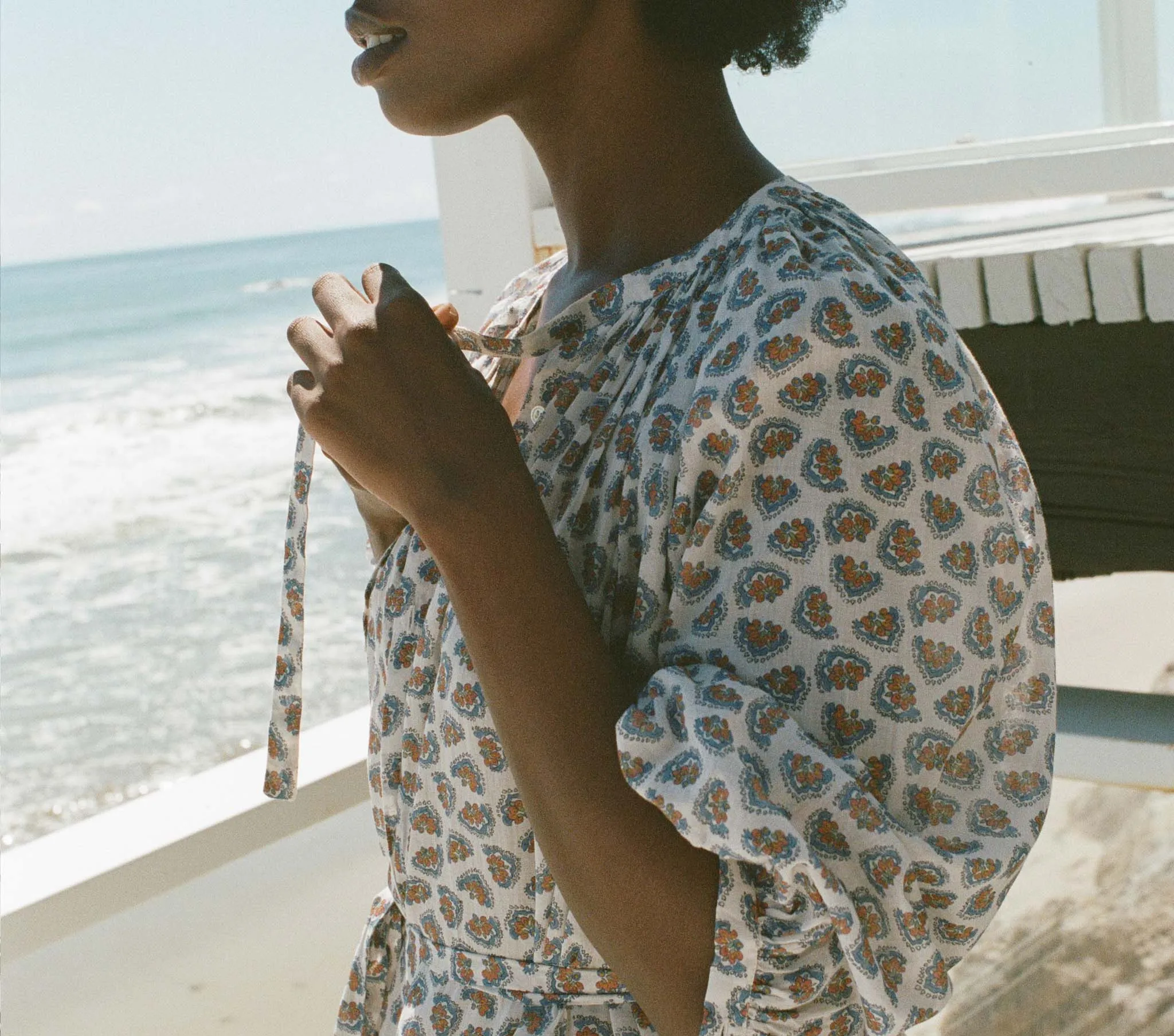 HMD -- JOHANNA DRESS -- SEA SALT BEDFORD PAISLEY sold by Doen product image thumbnail 3