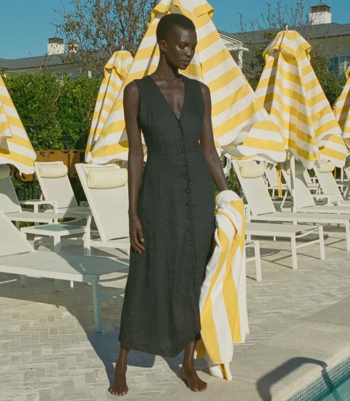 ALLENE DRESS -- BLACK sold by Doen